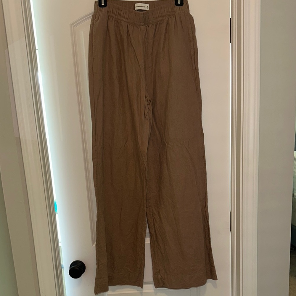 Women’s Abercrombie & Fitch Linen Pull On Pants Long Length